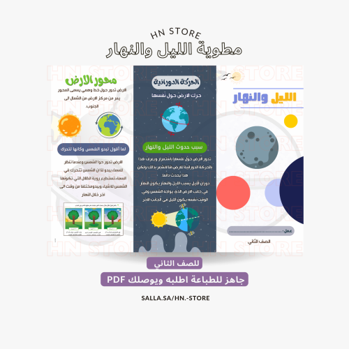 ‎مطوية الليل والنهار للصف االثانيPDF