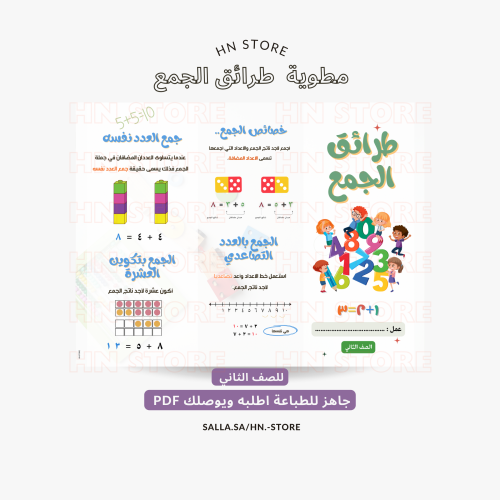 مطوية طرائق الجمع للصف الثاني PDF