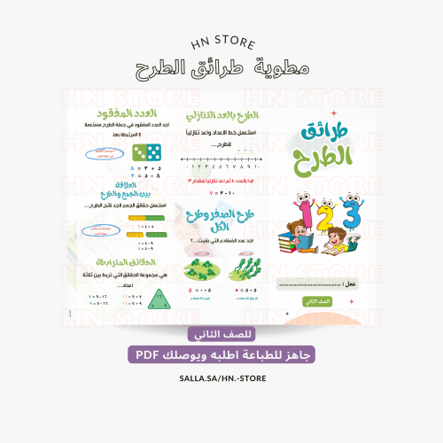 مطوية طرائق الطرح للصف الثاني PDF