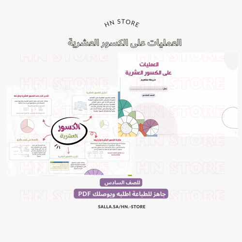 العمليات على الكسور العشرية للصف السادس.pdf