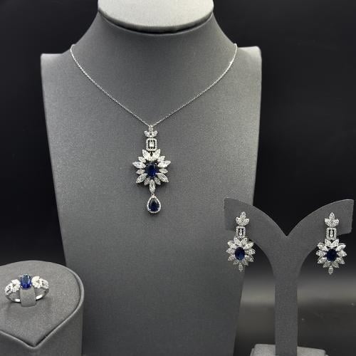 نص طقم فضة عيار 925 مكون من 3 قطع