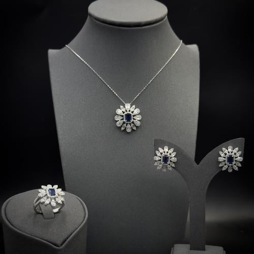 نص طقم فضة عيار 925 مكون من 3 قطع