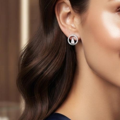 حلق فضة عيار 925