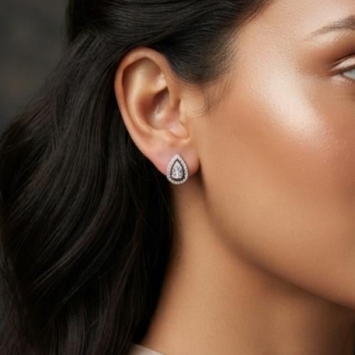 حلق فضة عيار 925