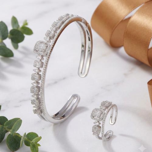 اسوارة وخاتم فضة عيار 925