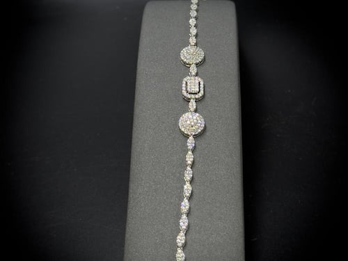 طقم بعقد طويل فضة عيار 925 مكون من 4 قطع