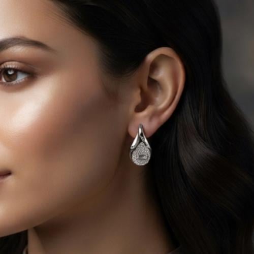 حلق فضة عيار 925