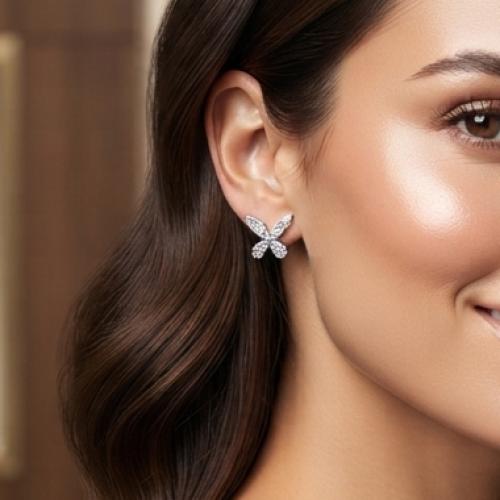 حلق فضة عيار 925