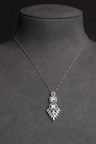 نص طقم مكون من 4 قطع فضة 925