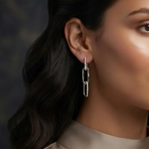 حلق فضة عيار 925