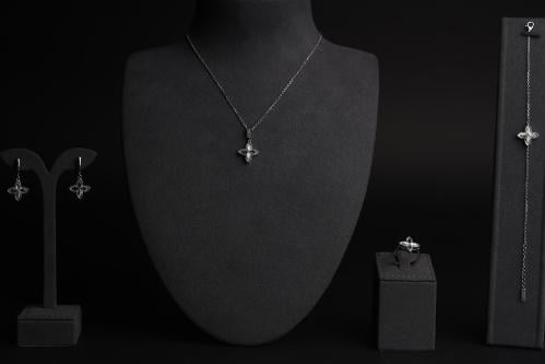 نص طقم مكون من 4 قطع فضة 925 - متجر زاهية الفضة