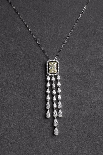 نص طقم مكون من 4 قطع فضة 925 حجر فانسي