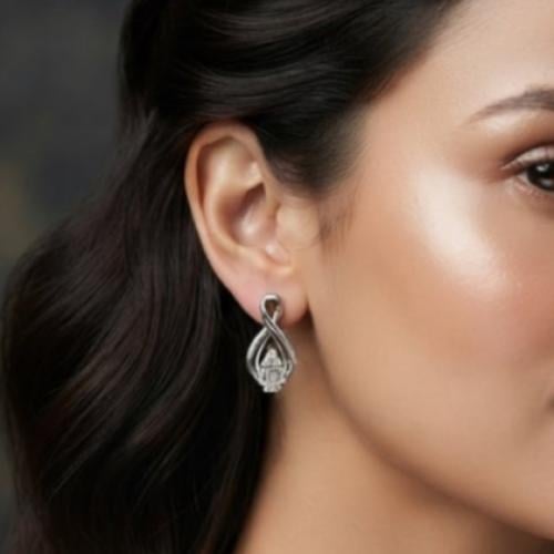 حلق فضة عيار 925