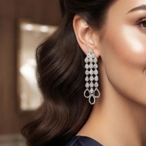 حلق فضة عيار 925