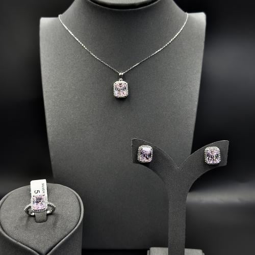 نص طقم فضة عيار 925 مكون من 3 قطع