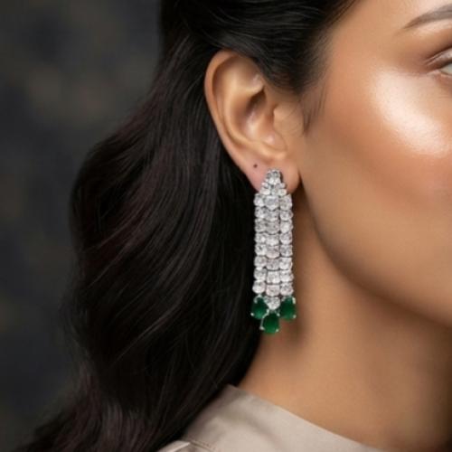 حلق تنس فضة عيار 925