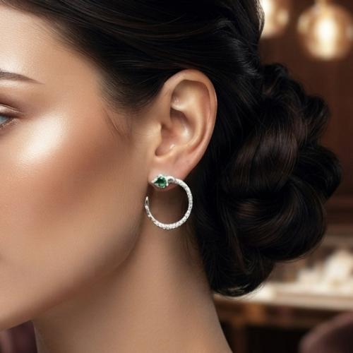 حلق فضة عيار 925