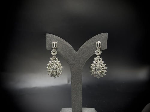 طقم بعقد طويل فضة عيار 925 مكون من 4 قطع