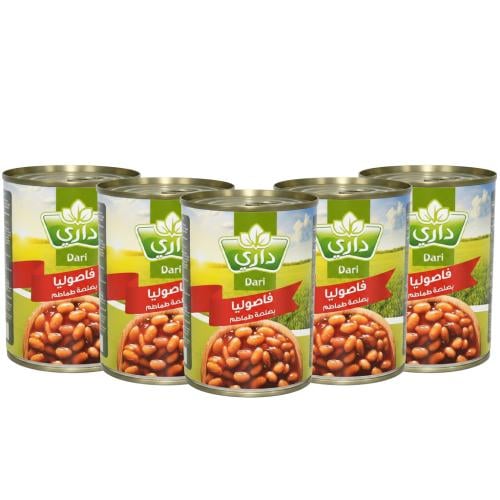 فاصوليا بصلصة طماطم من داري – 400 جم × 5 عبوات