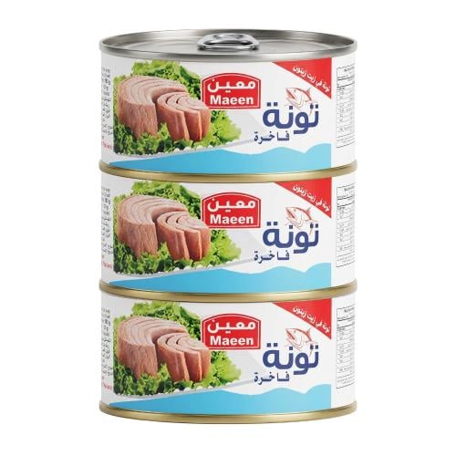 معين تونة فاخرة لحم تونا خفيف – 3 حبات × 85 جرام