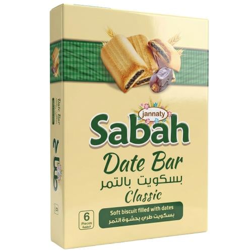 بسكويت بالتمر كلاسيك من جنتي صباح – 1 كرتون × 6 حب...