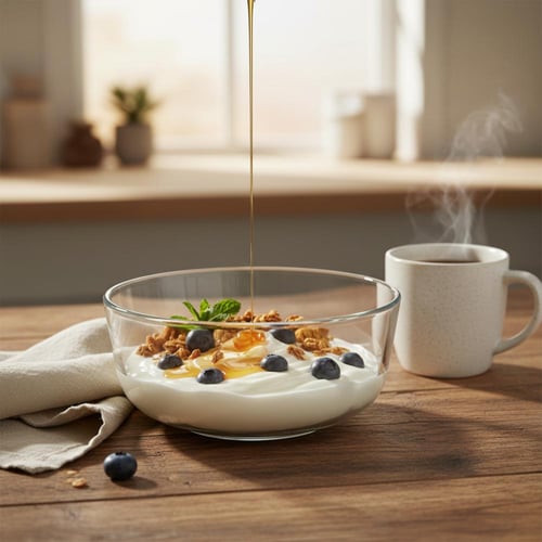 زبدية زجاج دائرية وسط - AL-11398