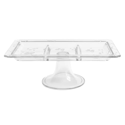 صحن تقديم زجاجي مستطيل بقاعدة - WS 541