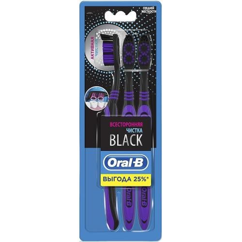 فرش Oral-B Black Precision – عبوة ثلاثية لتنظيف مت...