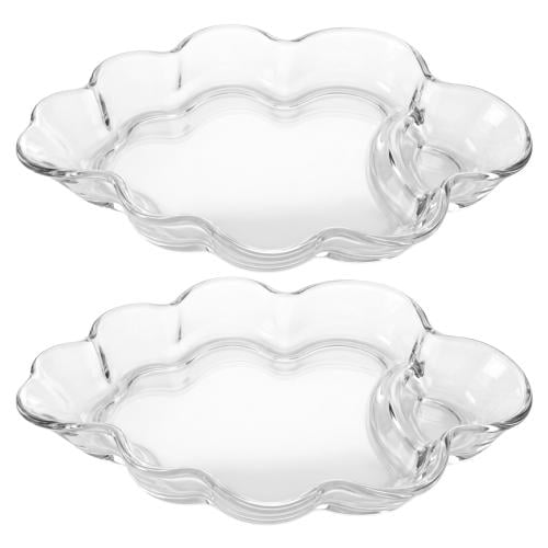 طقم صحون تقديم زجاجي – 2 حبات - AL-11349-2