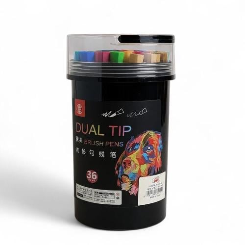 أقلام الوان مزدوجة – 36 لون في عبوة أسطوانية | AL-...