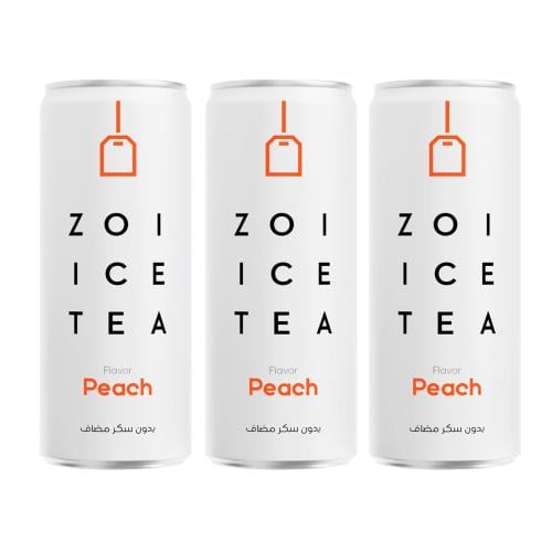 مشروب شاي مثلج بنكهة الخوخ بدون سكر مضاف من زوي –...