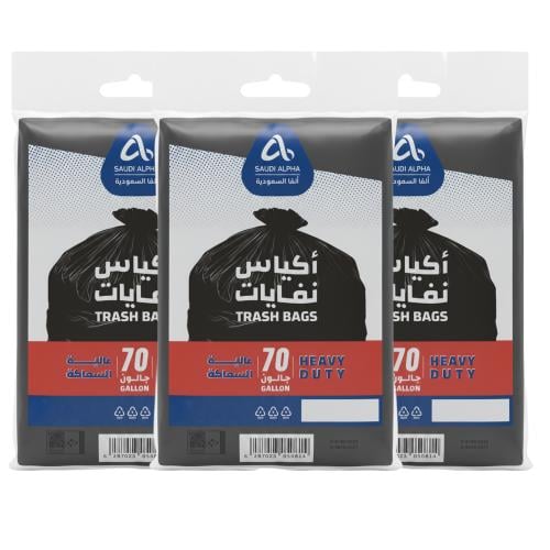 أكياس نفايات عالية السماكة من ألفا السعودية – 70 ج...