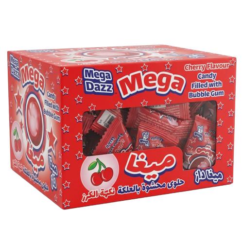 حلوى محشوة بالعلكة بنكهة الكرز من ميغا - 480 جرام