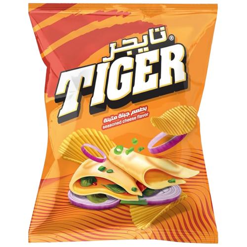 شرائح البطاطس بطعم جبنة متبلة من تايجر – 150 جرام