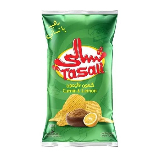 تسالي شرائح البطاطس بنكهة كمون وليمون – 155 جرام