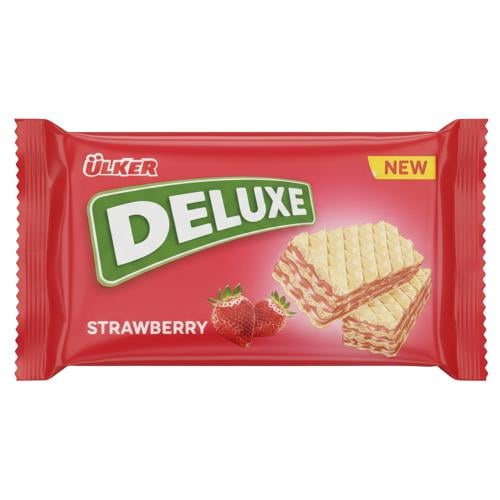 ويفر ديلوكس بكريمة الفراولة من أولكر – 144 جرام