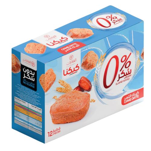 كيك تمر بدون سكر من الفاخرات – 1 كرتون × 12 حبة