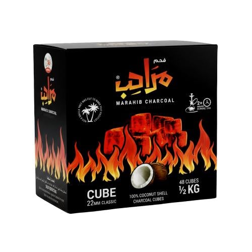فحم مكعبات جوز الهند من مراحب - 48 قطعة – نصف كيلو