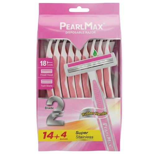مكائن حلاقة نسائية 2 شفرات من بيرل ماكس –14 + 4 مج...