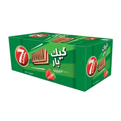كيك بار بالفراولة من سفن دايز – 12 × 25 جرام