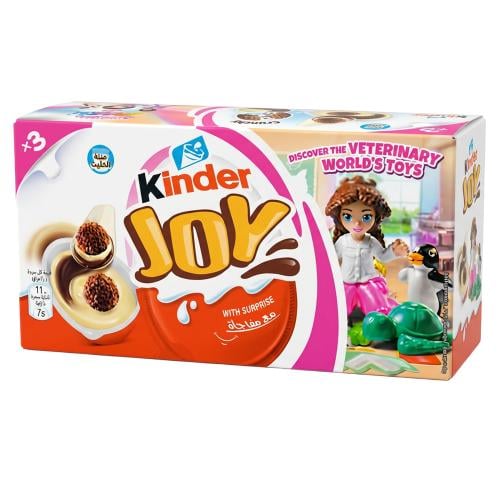 جوي مع مفاجأة من كندر – 1 كرتون × 3 حبات