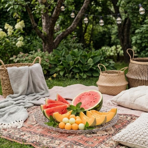 صحن تقديم زجاجي دائري - AL- 11507