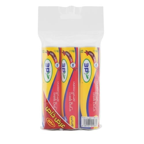 أكياس نفايات من ثري بي – 10 جالون – 3رول -90 كيس