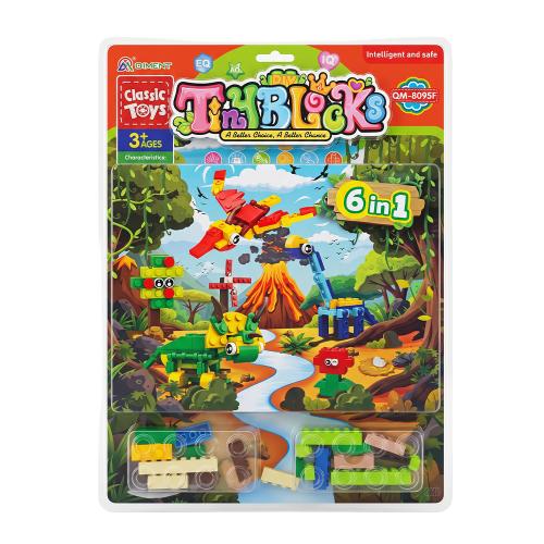لعبة مكعبات تركيب تعليمية للأطفال – 6 في 1