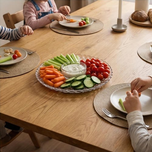 صحن تقديم زجاجي دائري - AL- 11507