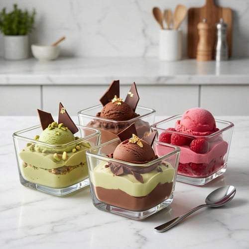 طقم زبادي حلى زجاج – 1 طقم × 4 حبات - AL- 8264-5