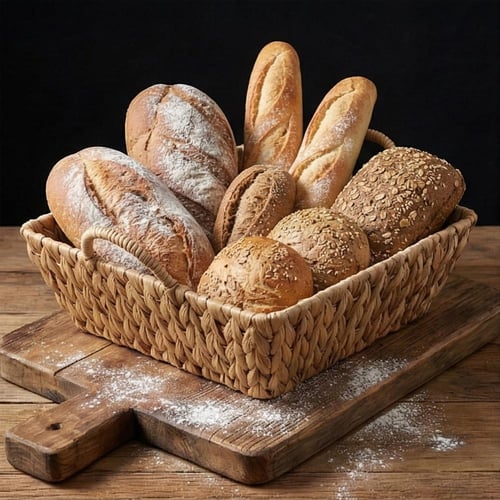 سلة خزف طبيعي بشكل مربع - SF23308M