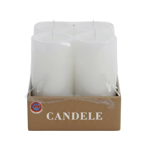 شموع بيضاء من عالم الوسام – 1 كرتون × 4 حبات