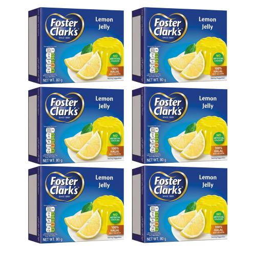 جيلي الليمون من فوستر كلاركس – 6 حبات × 80 جرام