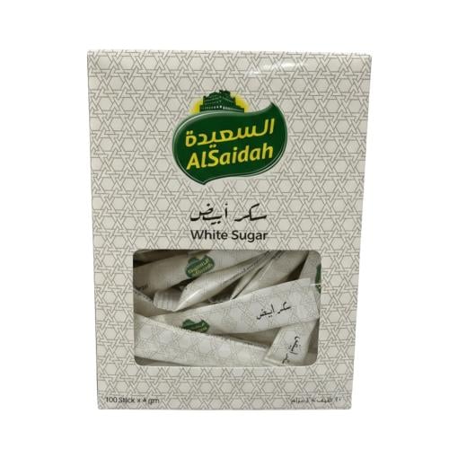 سكر أبيض من السعيدة – 4 جم × 100 ظرف